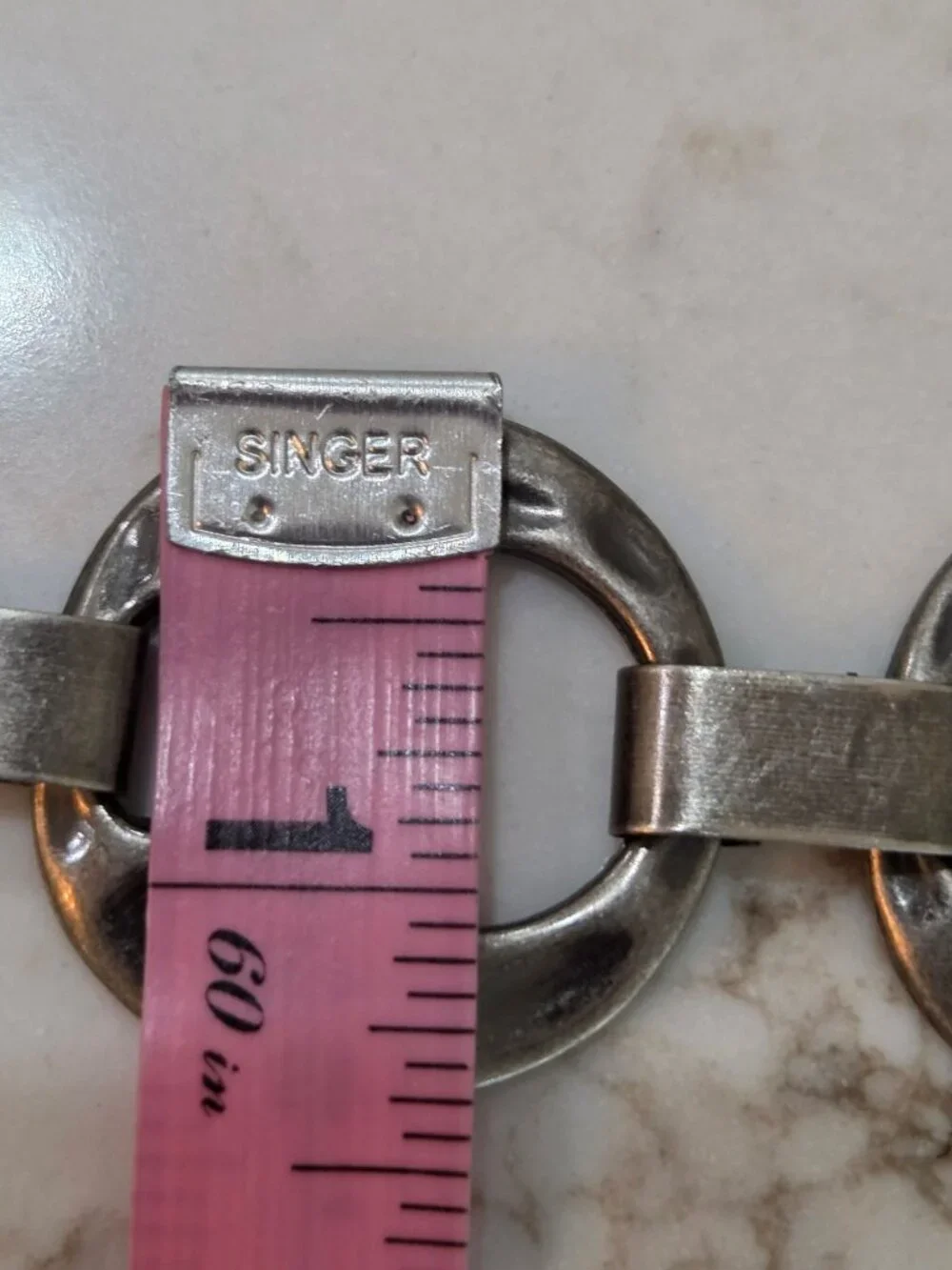 Silver-Tone Hammered Circle Chain‎ Link Belt L Adjustable Lobster Clasp Closure
